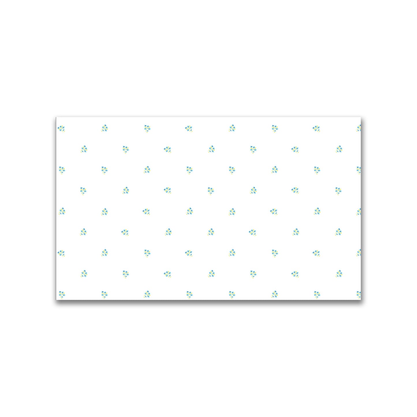 Cerulean Bloom — Printed Spun Polyester Fabric with Small Blue Watercolor Floral Pattern #FASP-1436