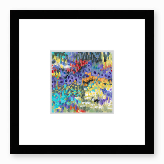 Framed Fine Art Print, Faux Mat - 12x12 inches | Floral Garden Two, FMS-1000-1145