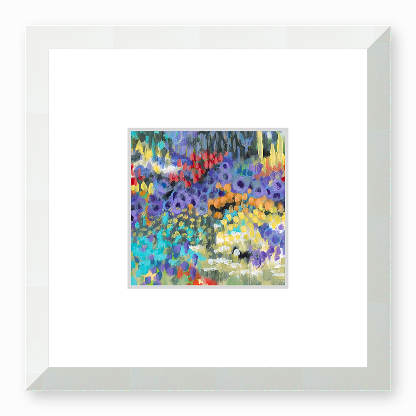Framed Fine Art Print, Faux Mat - 12x12 inches | Floral Garden Two, FMS-1000-1145