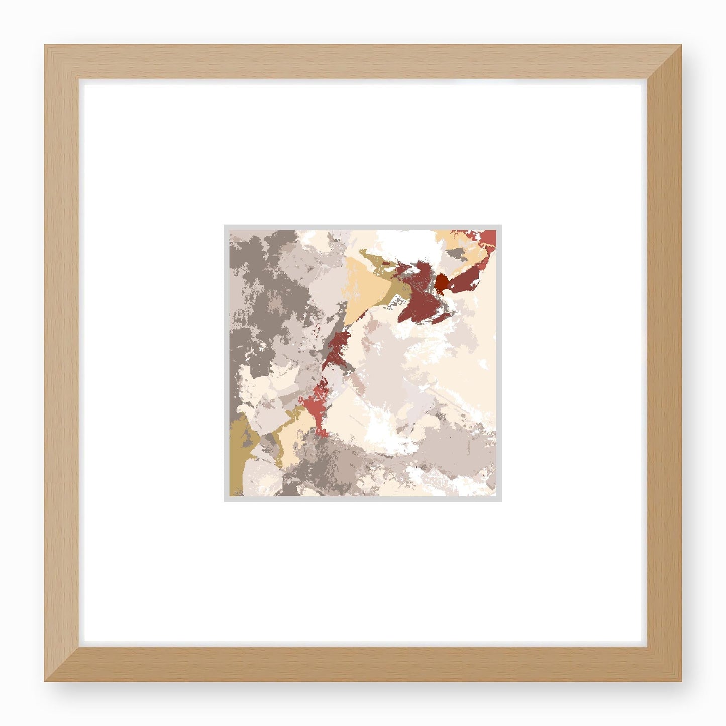 Framed Graphic Art Print, Faux Mat - 12x12 inches | FMS-1130-7690, Prints, Graphic art, Natural Frame,12 x 12 inches