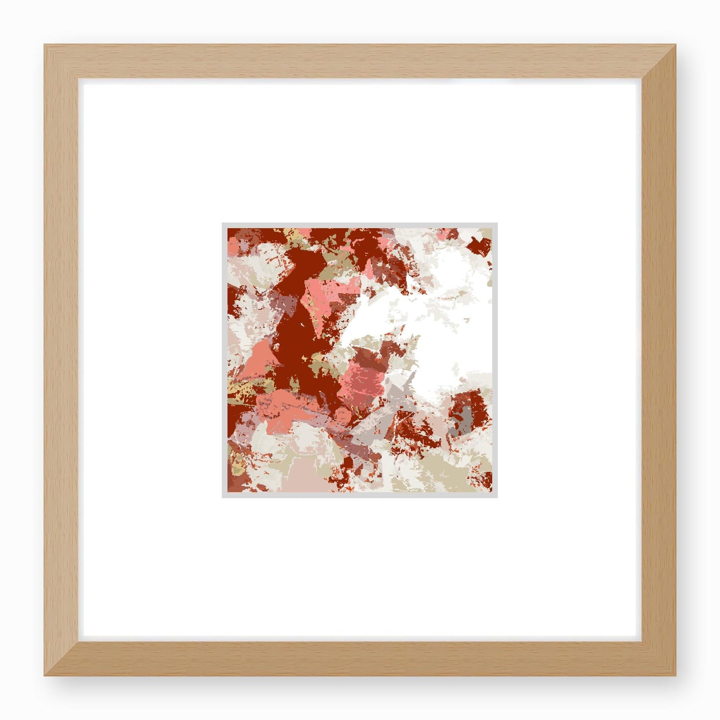 Framed Graphic Art Print, Faux Mat - 12x12 inches | FMS-1130-7691, Prints, Graphic art, Natural Frame,12 x 12 inches
