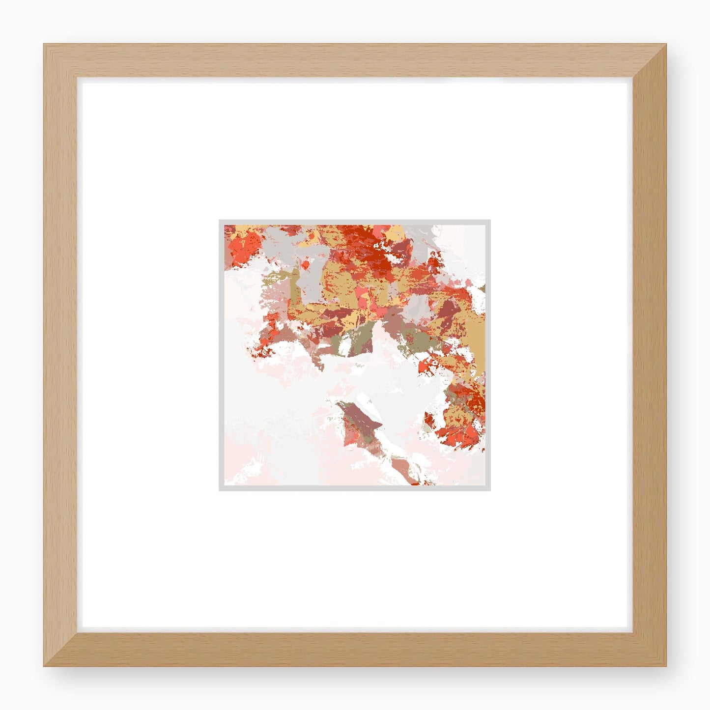 Framed Graphic Art Print, Faux Mat - 12x12 inches | FMS-1130-7693, Prints, Graphic art, Natural Frame,12 x 12 inches