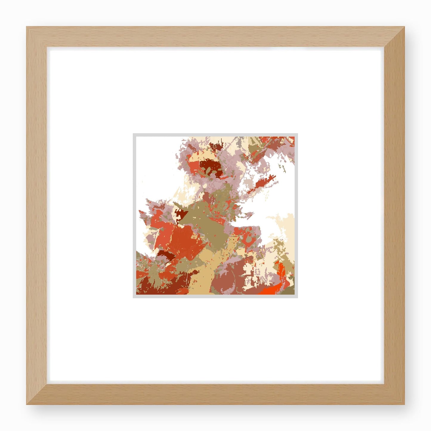 Framed Graphic Art Print, Faux Mat - 12x12 inches | FMS-1130-7694, Prints, Graphic art, Natural Frame,12 x 12 inches