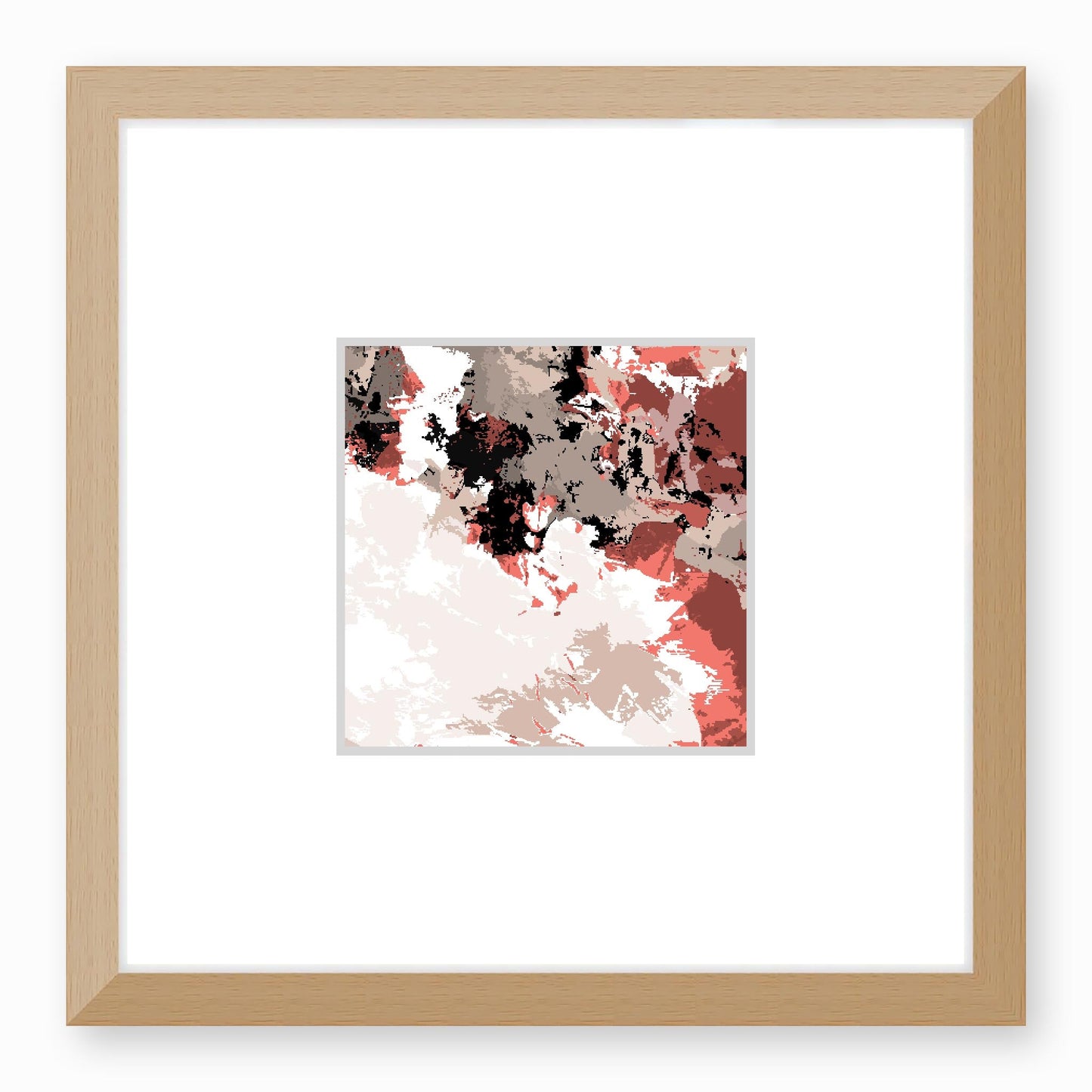 Framed Graphic Art Print, Faux Mat - 12x12 inches | FMS-1130-7695, Prints, Graphic art, Natural Frame,12 x 12 inches
