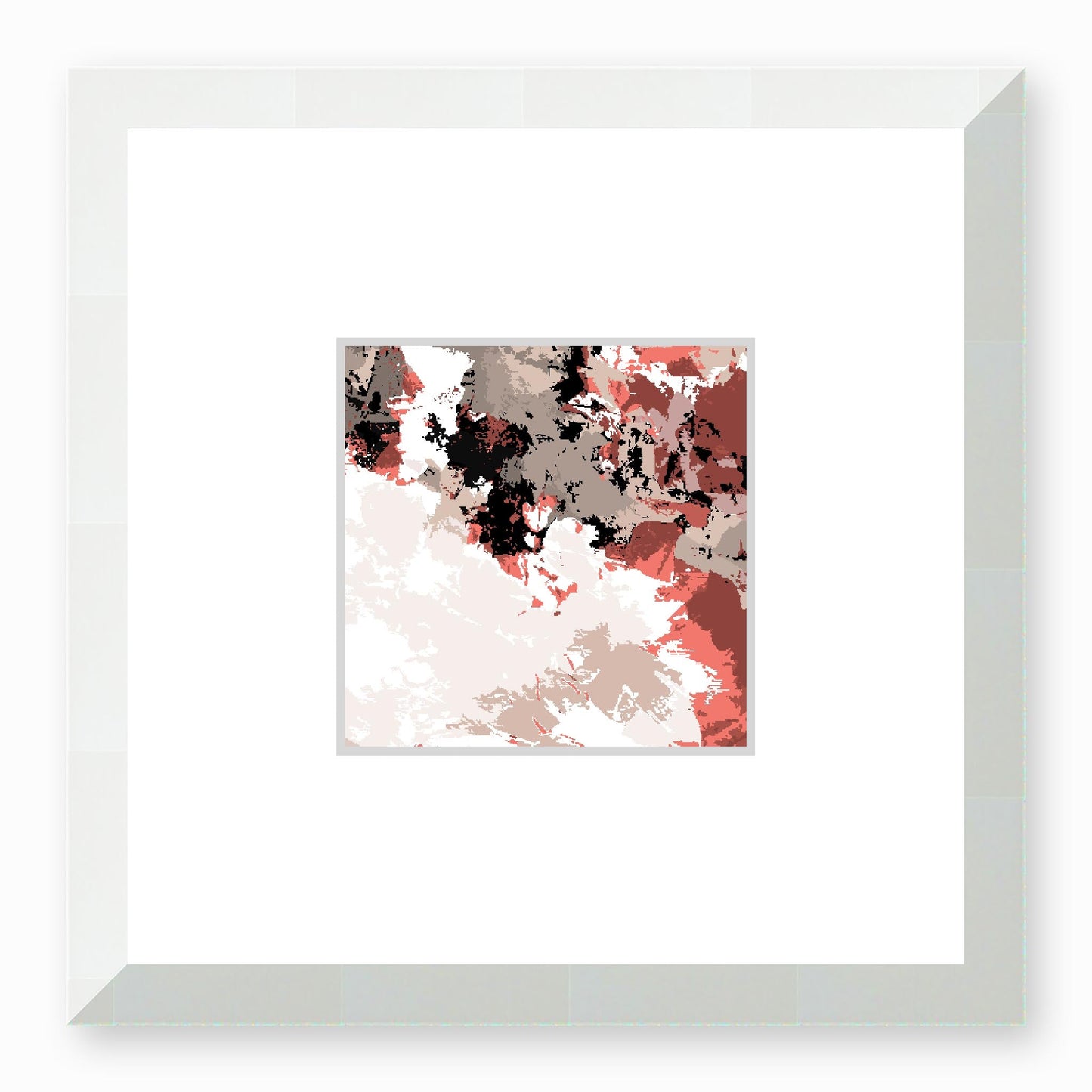 Framed Graphic Art Print, Faux Mat - 12x12 inches | FMS-1130-7695, Prints, Graphic art, White Frame,12 x 12 inches