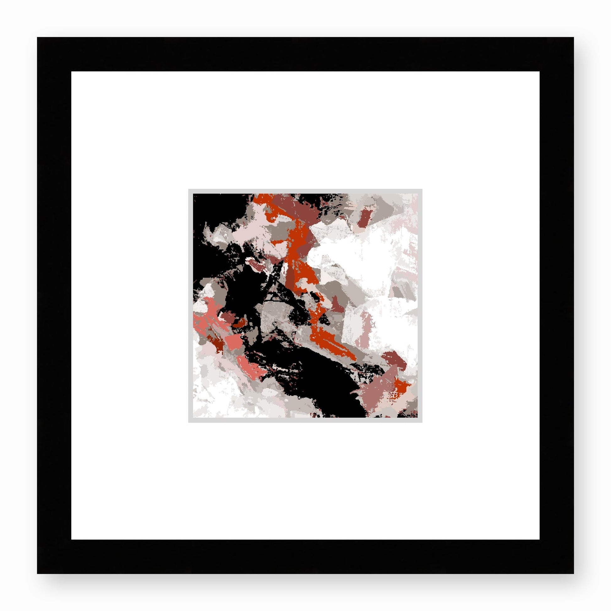Framed Graphic Art Print, Faux Mat - 12x12 inches | FMS-1130-7696, Prints, Graphic art, Black Frame,12 x 12 inches