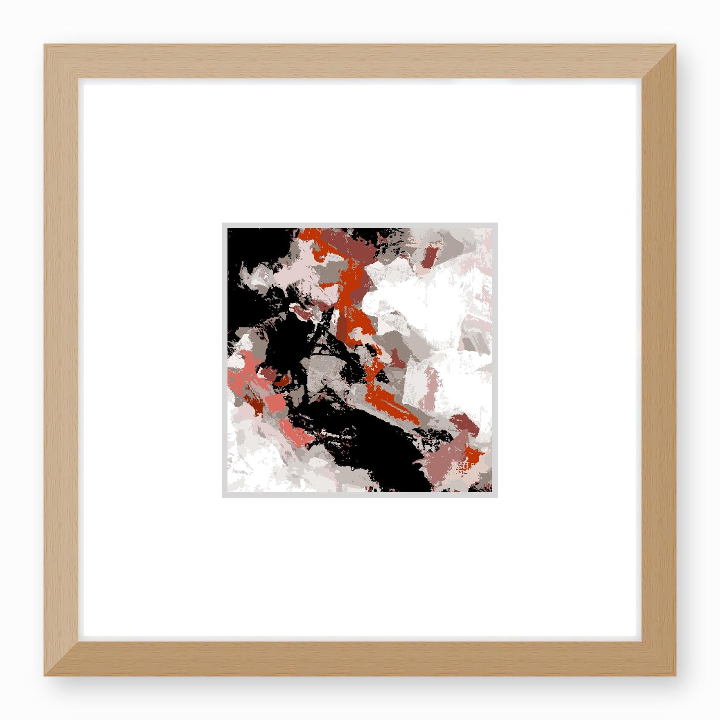 Framed Graphic Art Print, Faux Mat - 12x12 inches | FMS-1130-7696, Prints, Graphic art, Natural Frame,12 x 12 inches