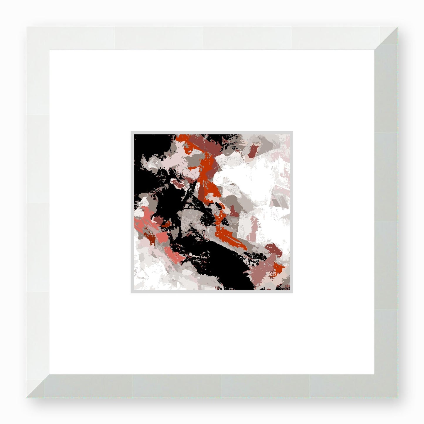Framed Graphic Art Print, Faux Mat - 12x12 inches | FMS-1130-7696, Prints, Graphic art, White Frame,12 x 12 inches