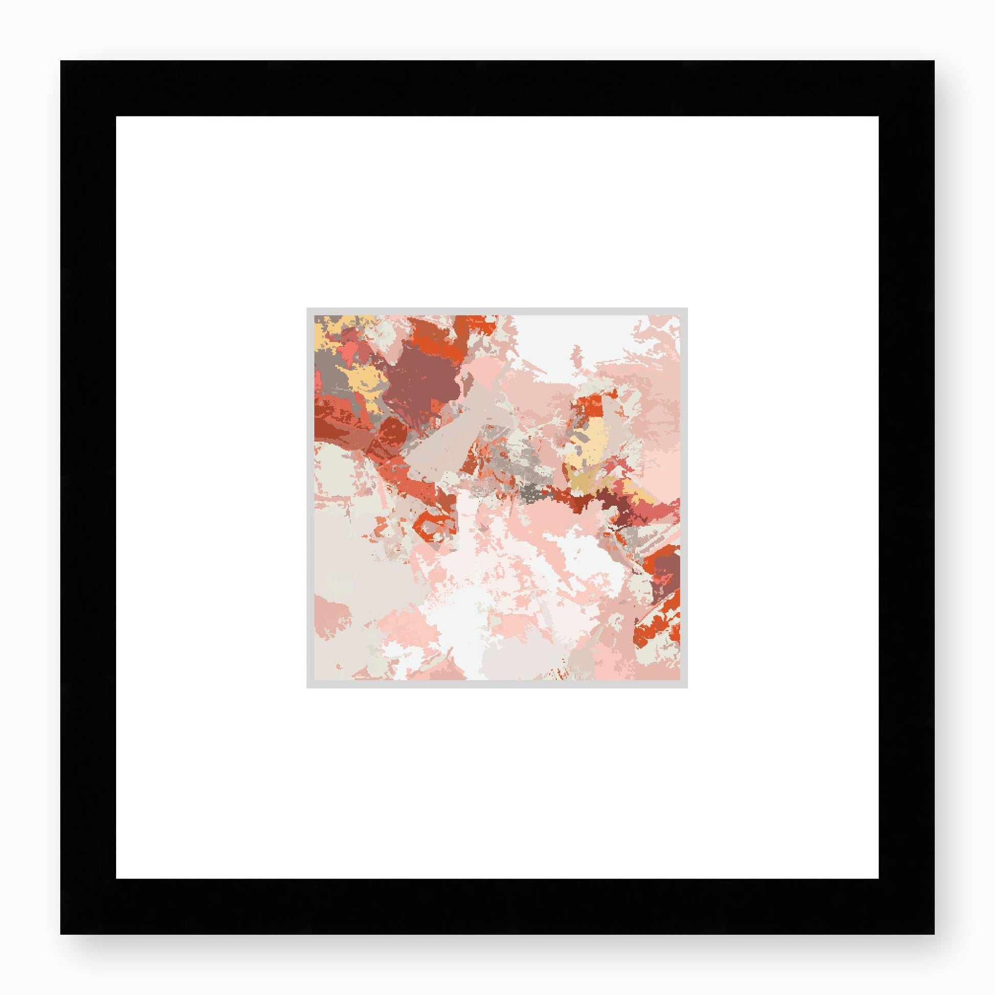 Framed Graphic Art Print, Faux Mat - 12x12 inches | FMS-1130-7698, Prints, Graphic art, Black Frame,12 x 12 inches