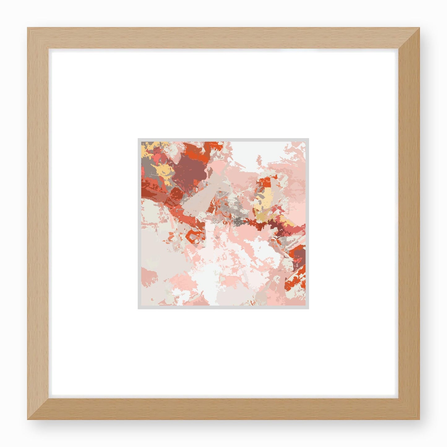 Framed Graphic Art Print, Faux Mat - 12x12 inches | FMS-1130-7698, Prints, Graphic art, Natural Frame,12 x 12 inches