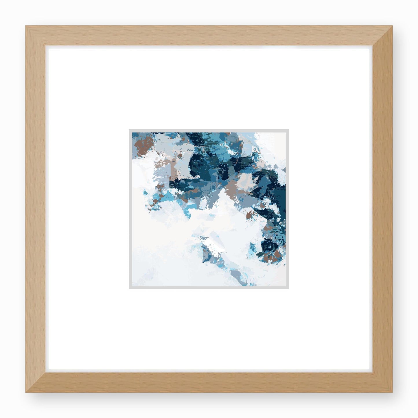 Framed Graphic Art Print, Faux Mat - 12x12 inches | FMS-1150-7693, Prints, Graphic art, Natural Frame,12 x 12 inches