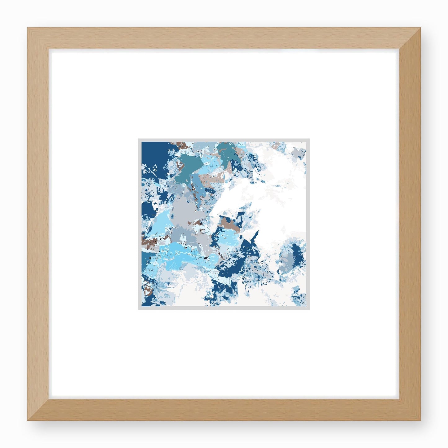 Framed Graphic Art Print, Faux Mat - 12x12 inches | FMS-1150-7695, Prints, Graphic art, Natural Frame,12 x 12 inches