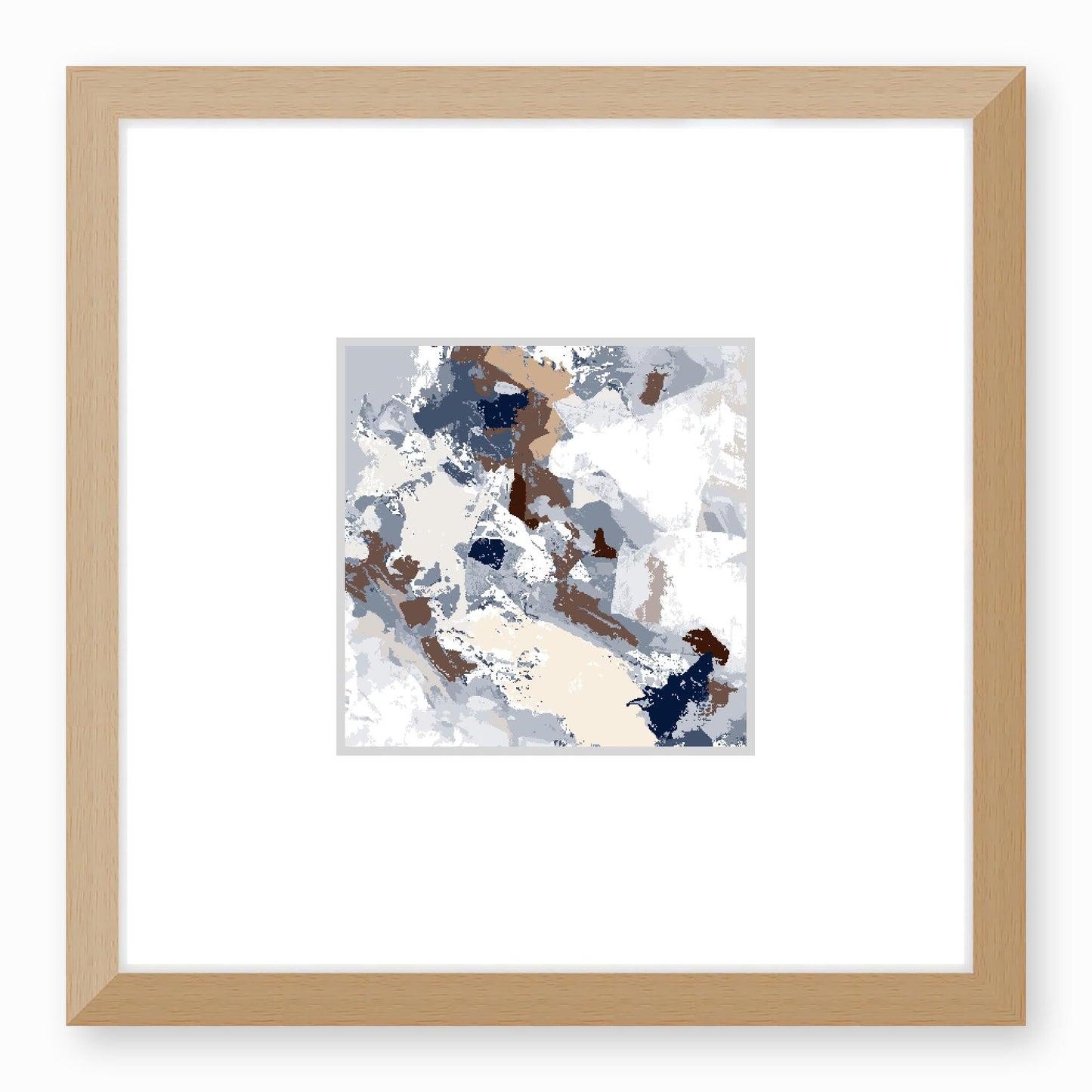 Framed Graphic Art Print, Faux Mat - 12x12 inches | FMS-1160-7690, Prints, Graphic art, Natural Frame,12 x 12 inches
