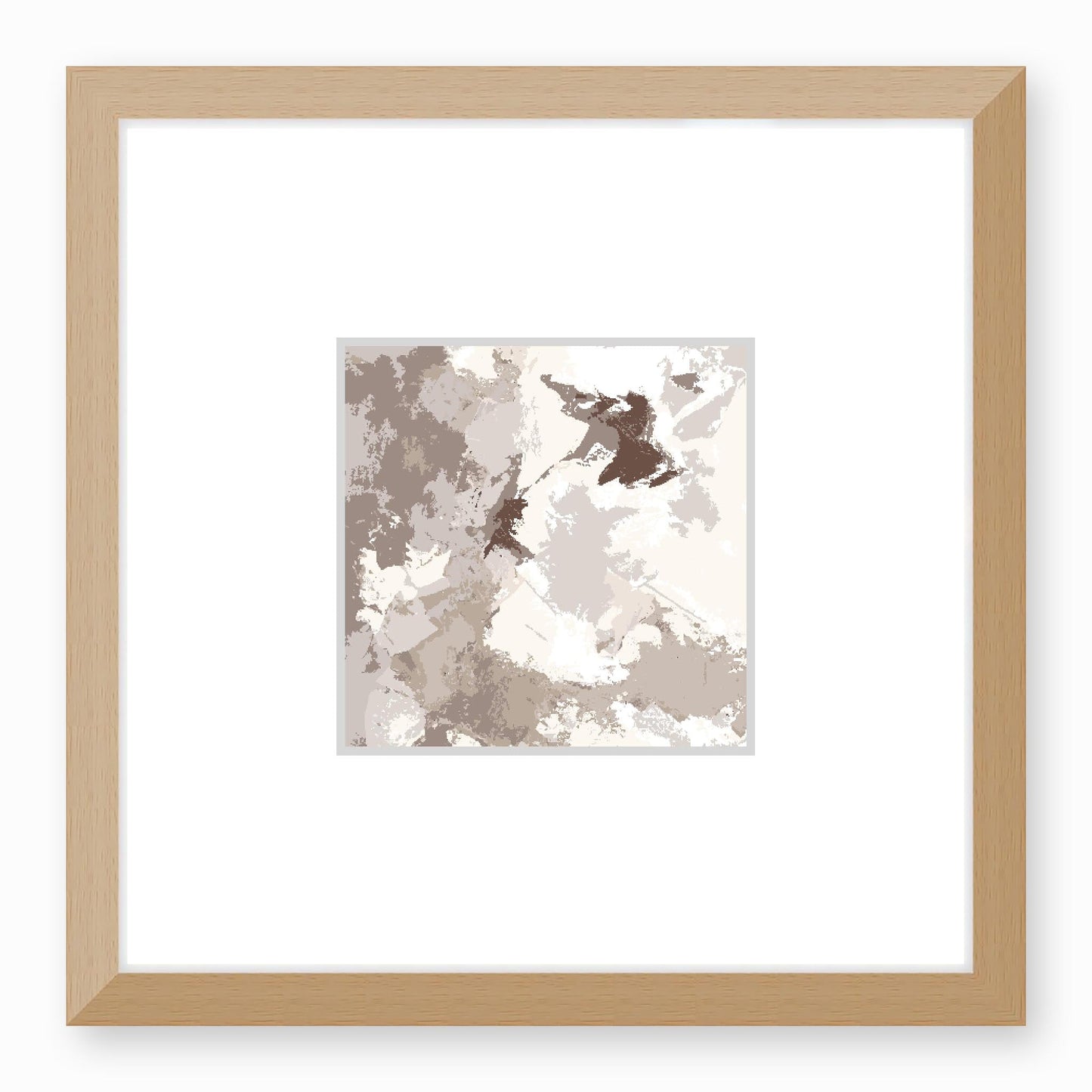 Framed Graphic Art Print, Faux Mat - 12x12 inches | FMS-1160-7691, Prints, Graphic art, Natural Frame,12 x 12 inches