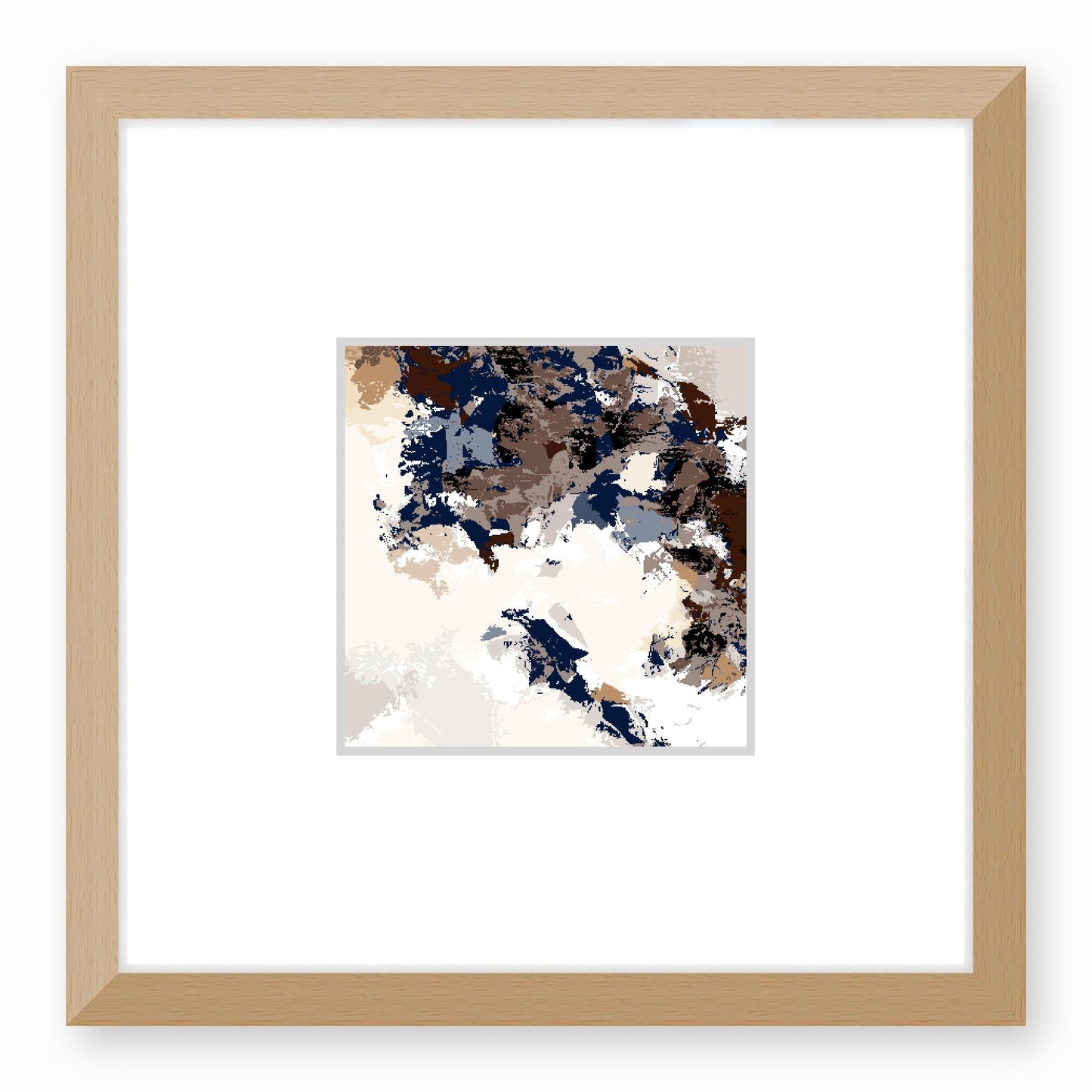 Framed Graphic Art Print, Faux Mat - 12x12 inches | FMS-1160-7693, Prints, Graphic art, Natural Frame,12 x 12 inches