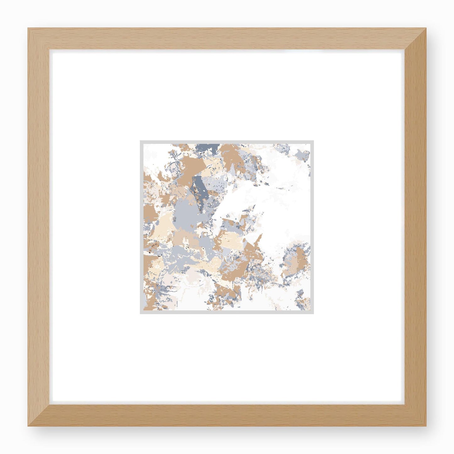 Framed Graphic Art Print, Faux Mat - 12x12 inches | FMS-1160-7695, Prints, Graphic art, Natural Frame,12 x 12 inches