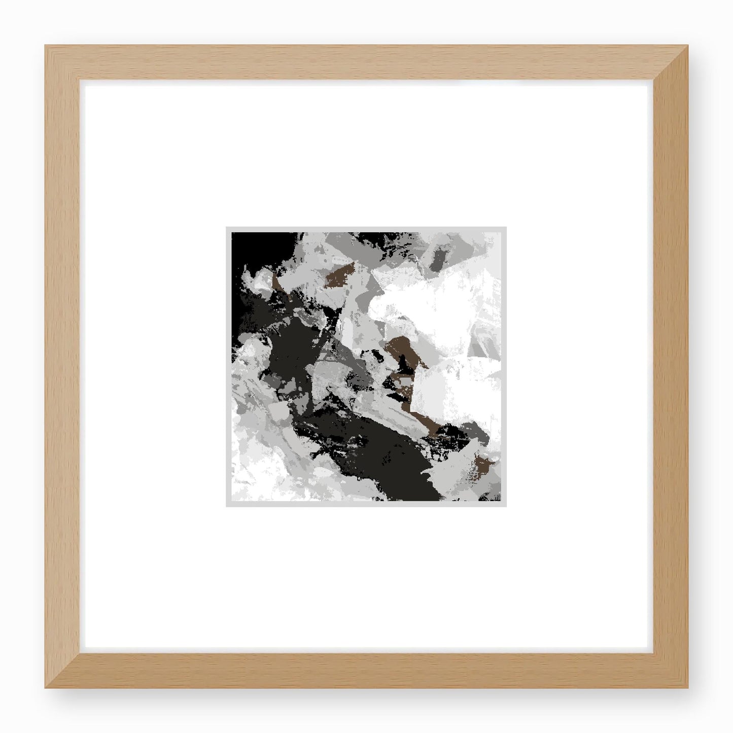Framed Graphic Art Print, Faux Mat - 12x12 inches | FMS-1170-7690, Prints, Graphic art, Natural Frame,12 x 12 inches