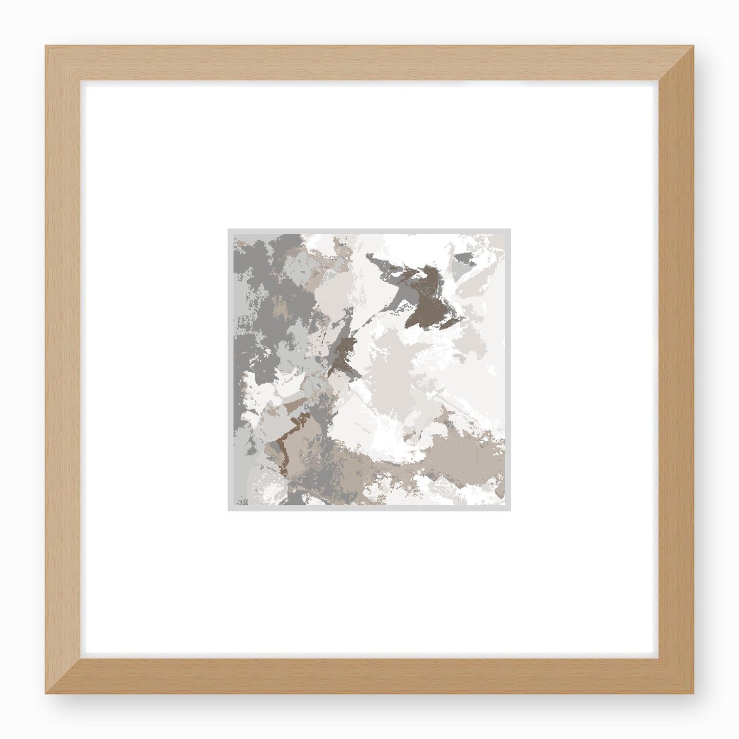 Framed Graphic Art Print, Faux Mat - 12x12 inches | FMS-1170-7691, Prints, Graphic art, Natural Frame,12 x 12 inches