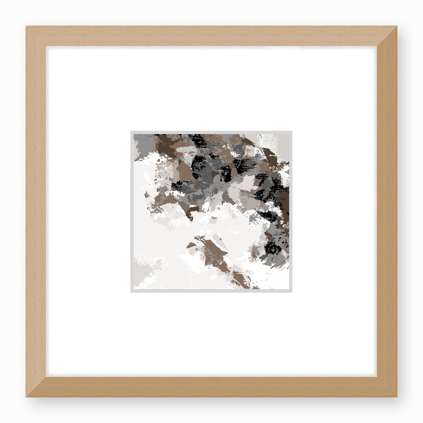 Framed Graphic Art Print, Faux Mat - 12x12 inches | FMS-1170-7693, Prints, Graphic art, Natural Frame,12 x 12 inches
