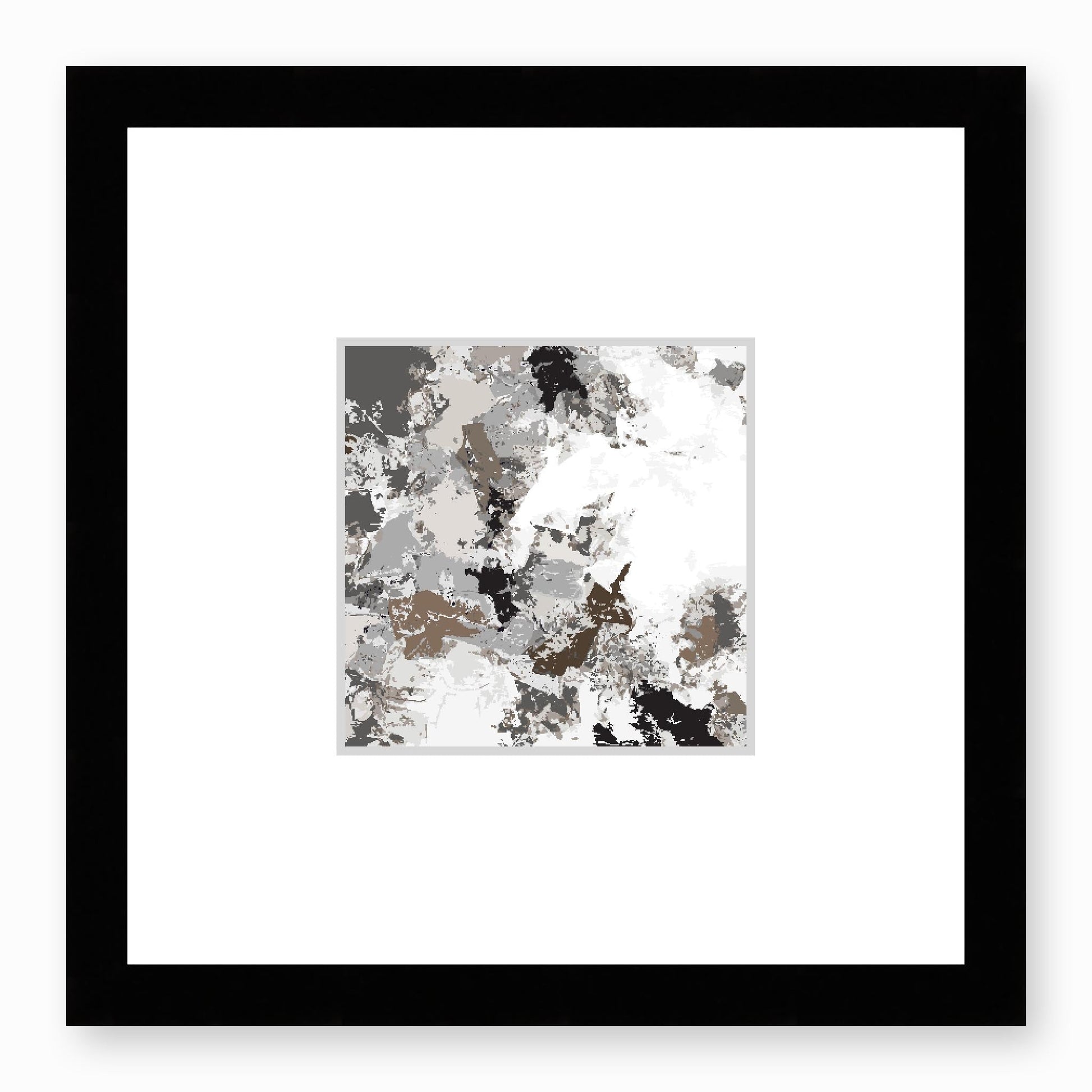 Framed Graphic Art Print, Faux Mat - 12x12 inches | FMS-1170-7695, Prints, Graphic art, Black Frame,12 x 12 inches