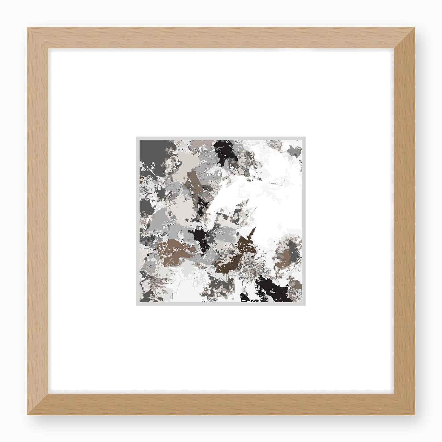 Framed Graphic Art Print, Faux Mat - 12x12 inches | FMS-1170-7695, Prints, Graphic art, Natural Frame,12 x 12 inches
