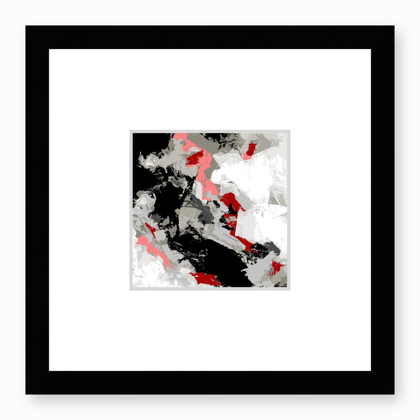 Framed Graphic Art Print, Faux Mat - 12x12 inches | FMS-1190-7690, Prints, Graphic art, Black Frame,12 x 12 inches