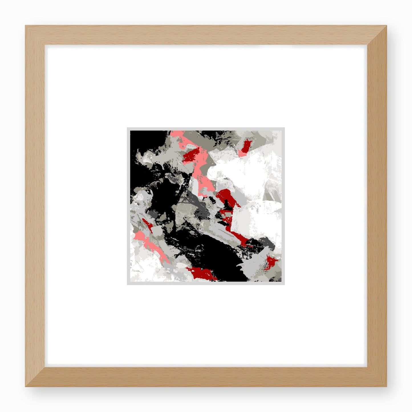 Framed Graphic Art Print, Faux Mat - 12x12 inches | FMS-1190-7690, Prints, Graphic art, Natural Frame,12 x 12 inches