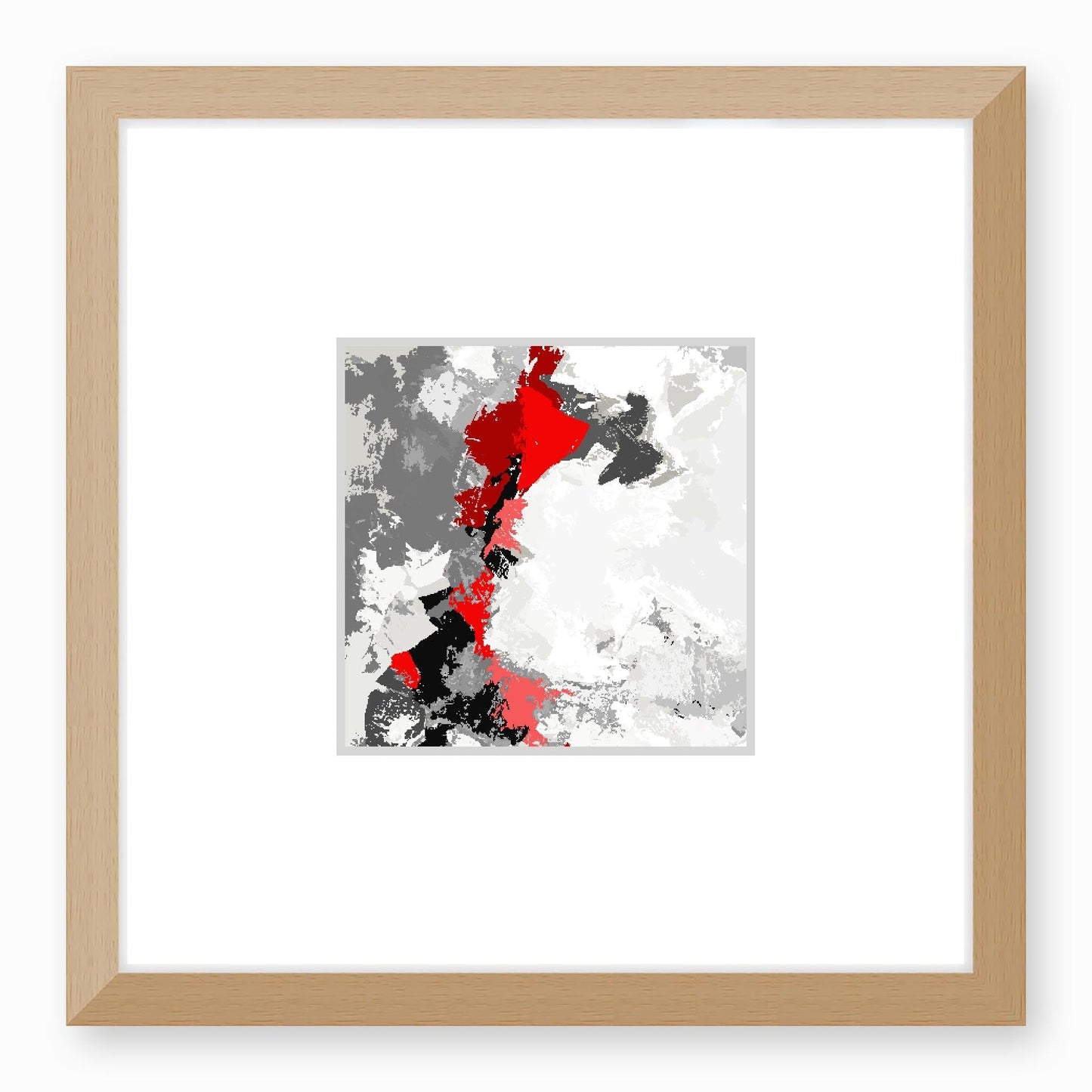 Framed Graphic Art Print, Faux Mat - 12x12 inches | FMS-1190-7691, Prints, Graphic art, Natural Frame,12 x 12 inches