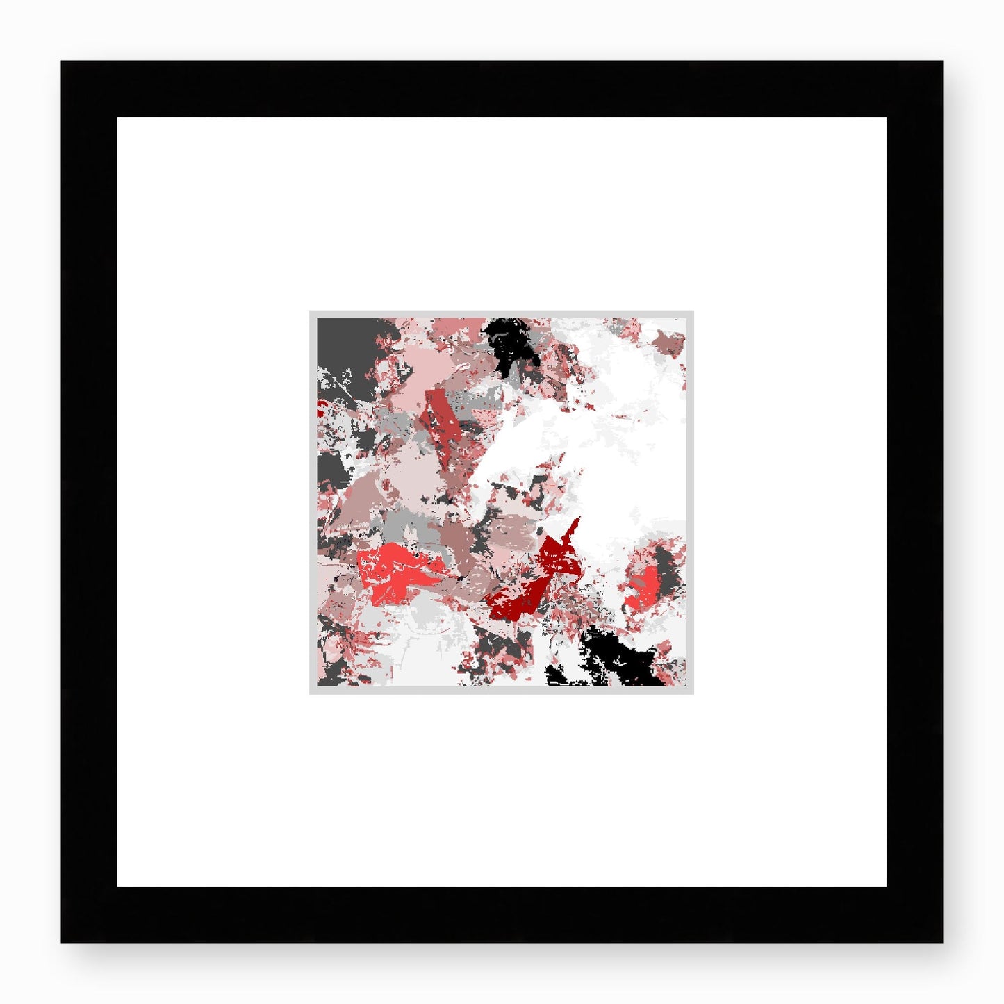 Framed Graphic Art Print, Faux Mat - 12x12 inches | FMS-1190-7695, Prints, Graphic art, Black Frame,12 x 12 inches
