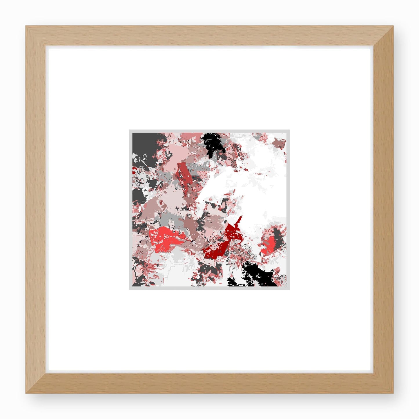 Framed Graphic Art Print, Faux Mat - 12x12 inches | FMS-1190-7695, Prints, Graphic art, Natural Frame,12 x 12 inches