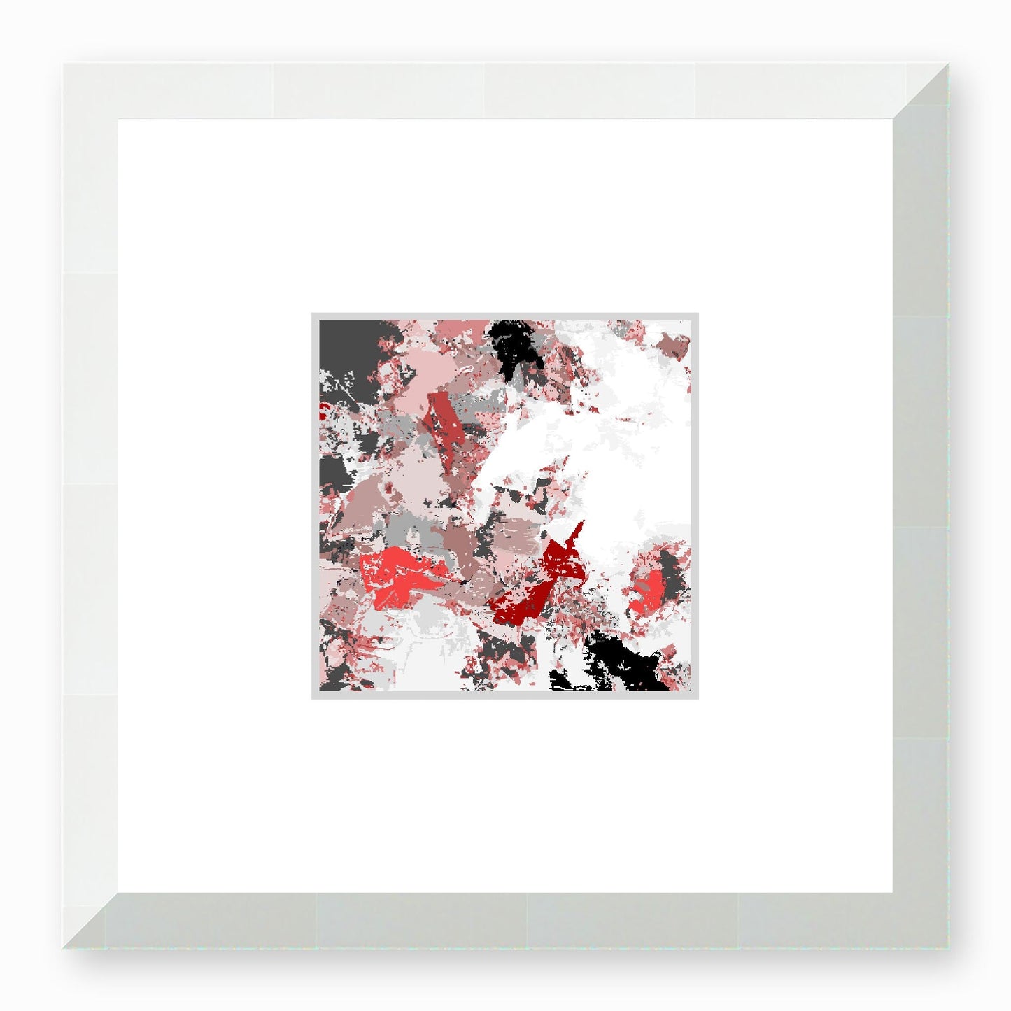 Framed Graphic Art Print, Faux Mat - 12x12 inches | FMS-1190-7695, Prints, Graphic art, White Frame,12 x 12 inches