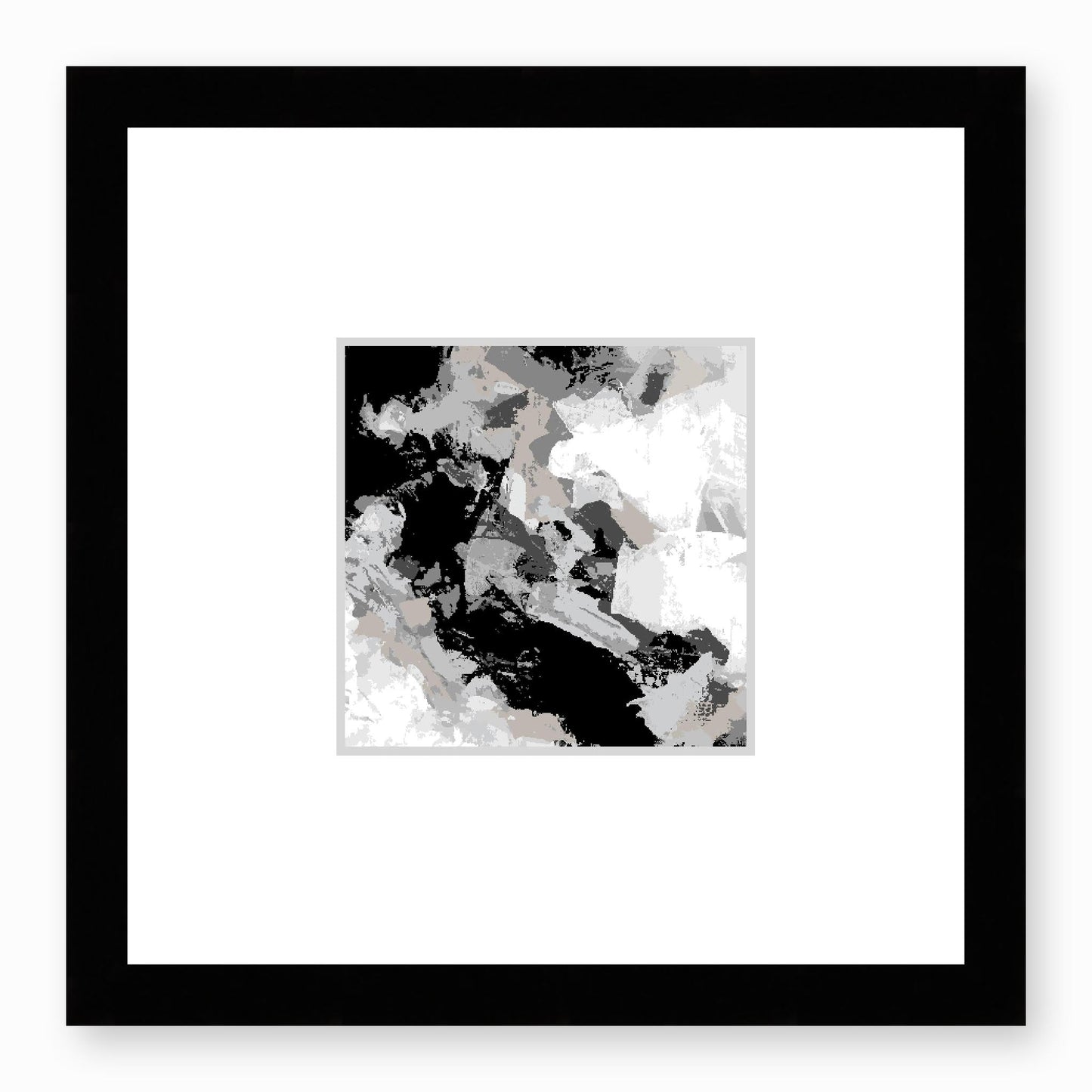 Framed Graphic Art Print, Faux Mat - 12x12 inches | FMS-1200-7690, Prints, Graphic art, Black Frame,12 x 12 inches