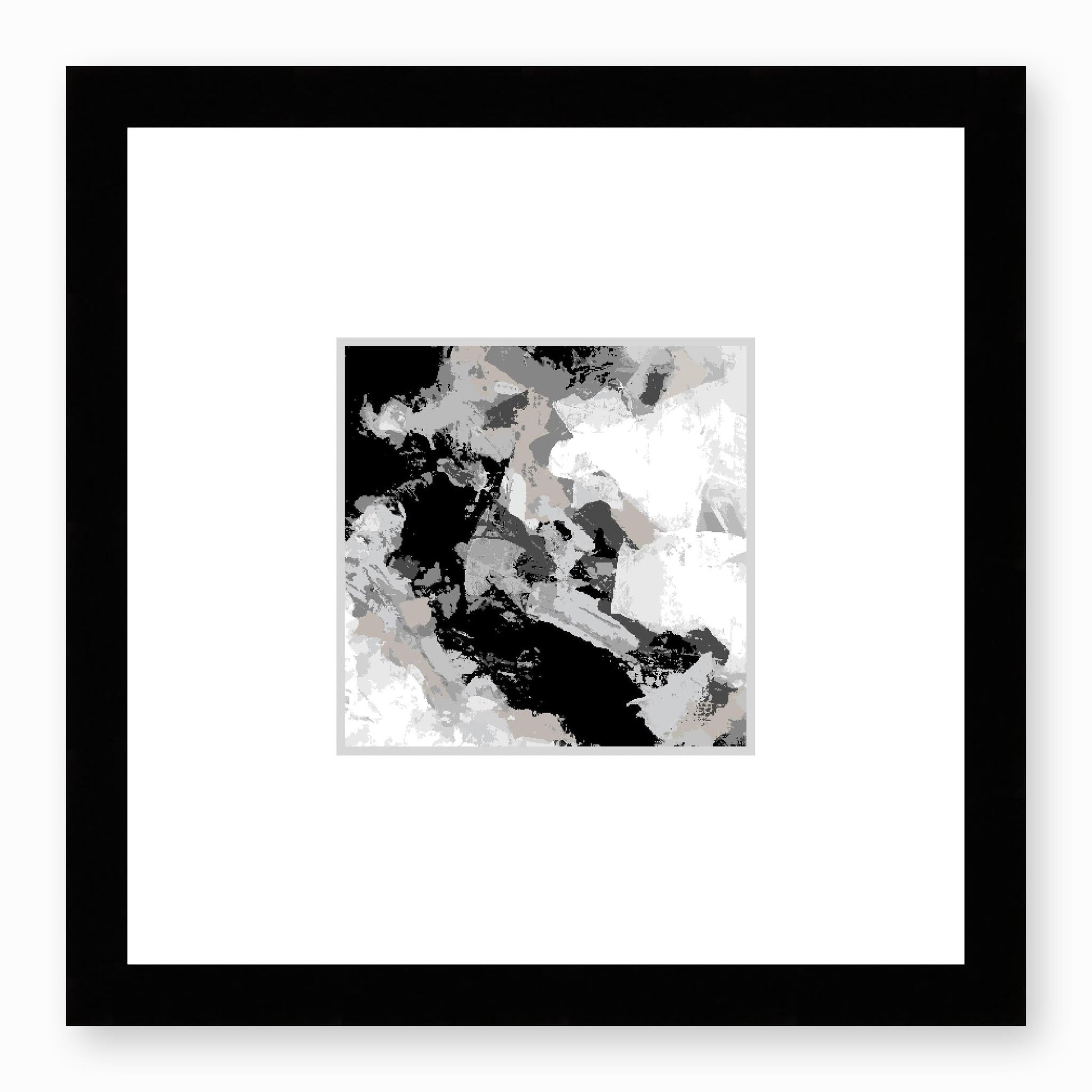Framed Graphic Art Print, Faux Mat - 12x12 inches | FMS-1200-7690, Prints, Graphic art, Black Frame,12 x 12 inches