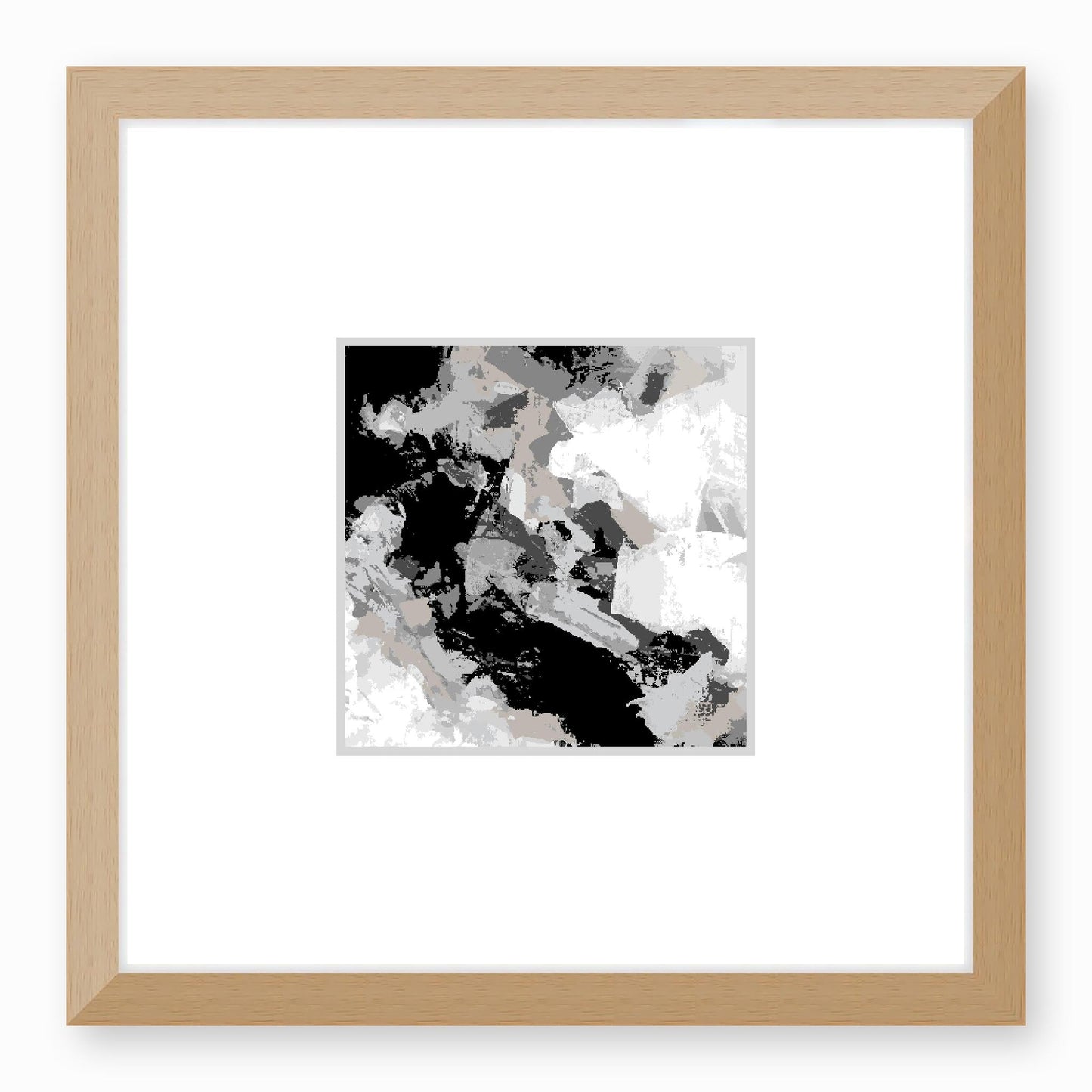 Framed Graphic Art Print, Faux Mat - 12x12 inches | FMS-1200-7690, Prints, Graphic art, Natural Frame,12 x 12 inches