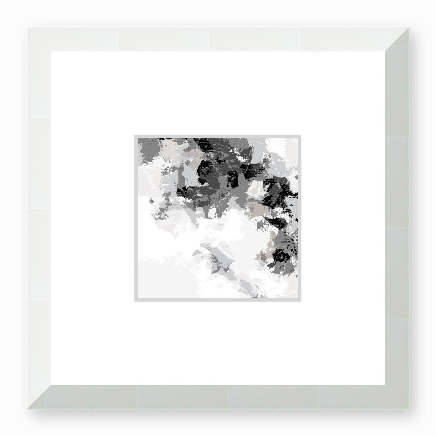 Framed Graphic Art Print, Faux Mat - 12x12 inches | FMS-1200-7693, Prints, Graphic art, White Frame,12 x 12 inches