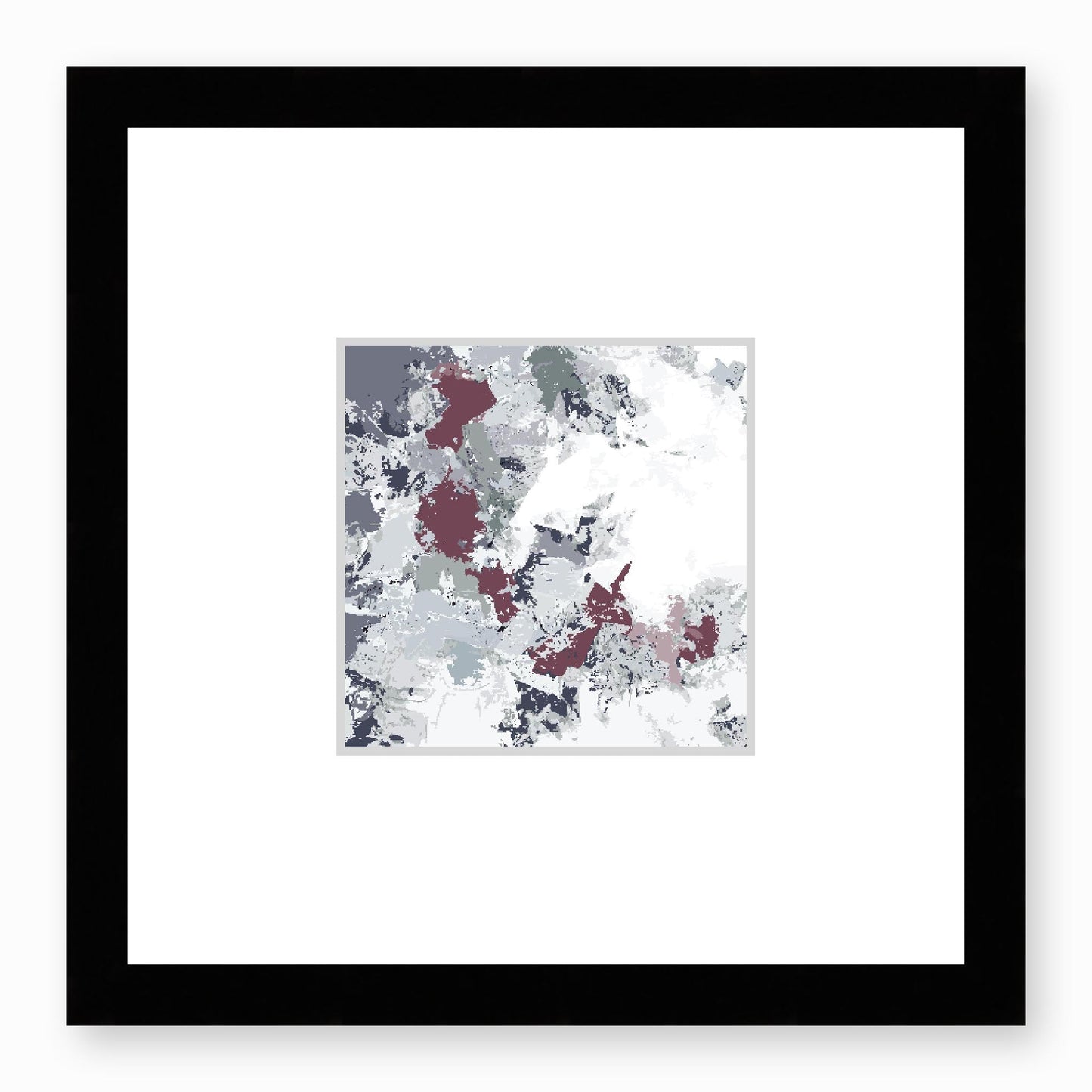 Framed Graphic Art Print, Faux Mat - 12x12 inches | FMS-1210-7695, Prints, Graphic art, Black Frame,12 x 12 inches