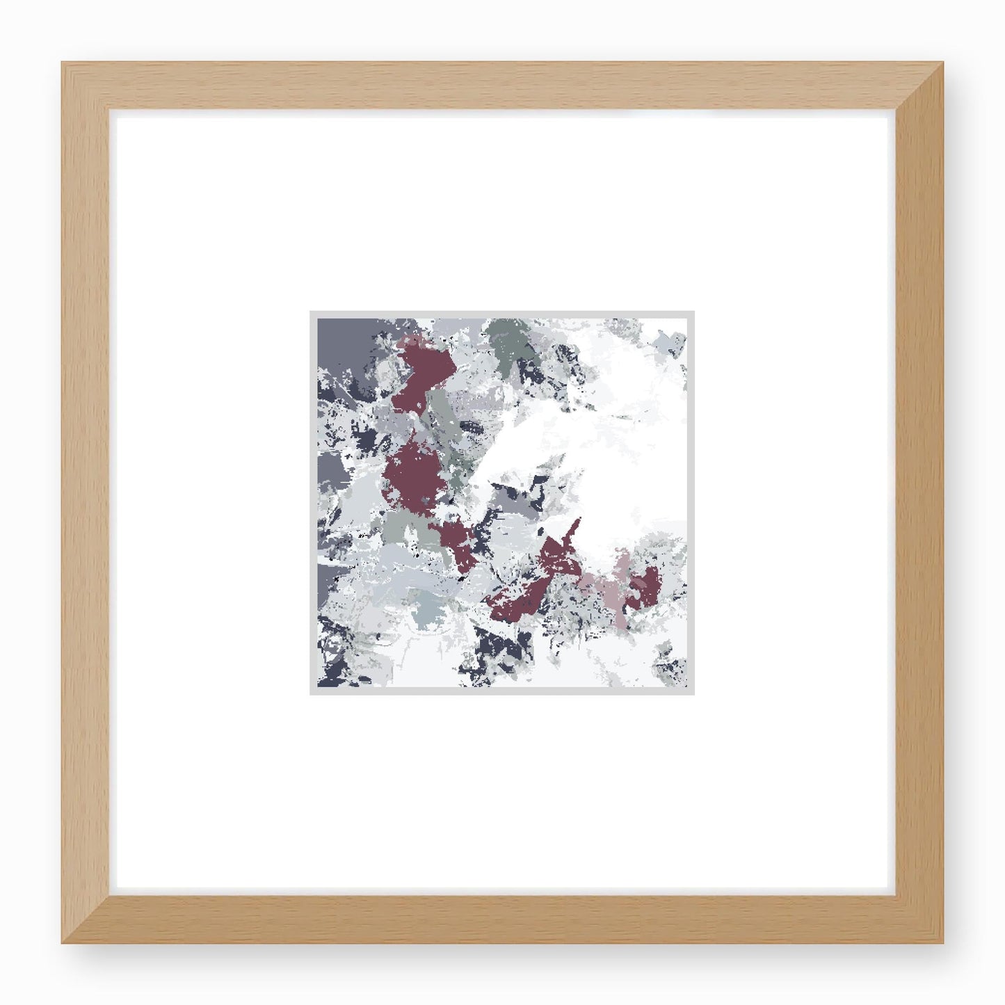 Framed Graphic Art Print, Faux Mat - 12x12 inches | FMS-1210-7695, Prints, Graphic art, Natural Frame,12 x 12 inches