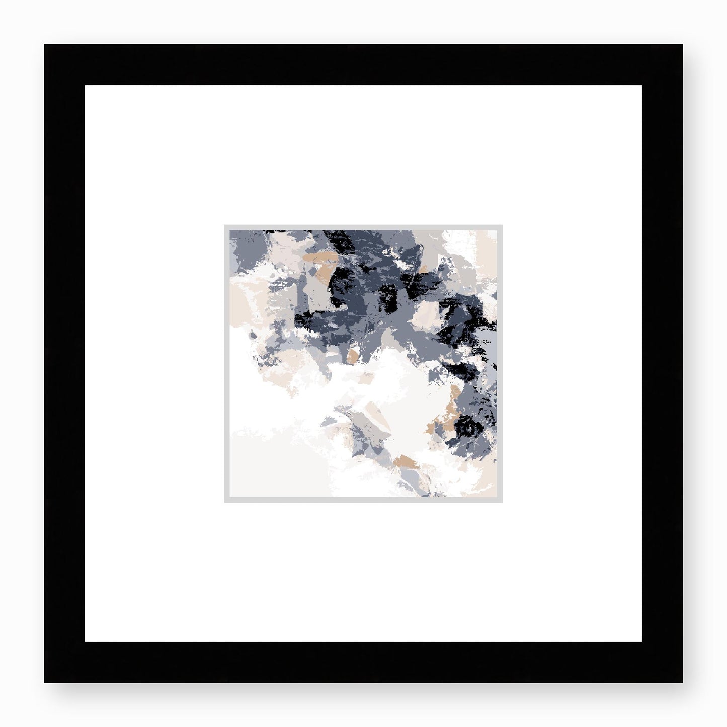 Framed Graphic Art Print, Faux Mat - 12x12 inches | FMS-1220-7693, Prints, Fine art, Black Frame,12 x 12 inches