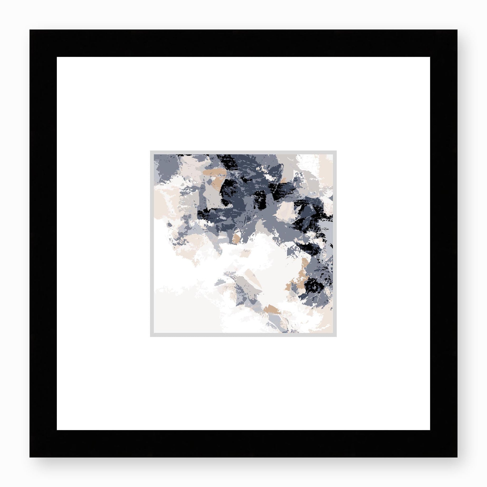 Framed Graphic Art Print, Faux Mat - 12x12 inches | FMS-1220-7693, Prints, Fine art, Black Frame,12 x 12 inches