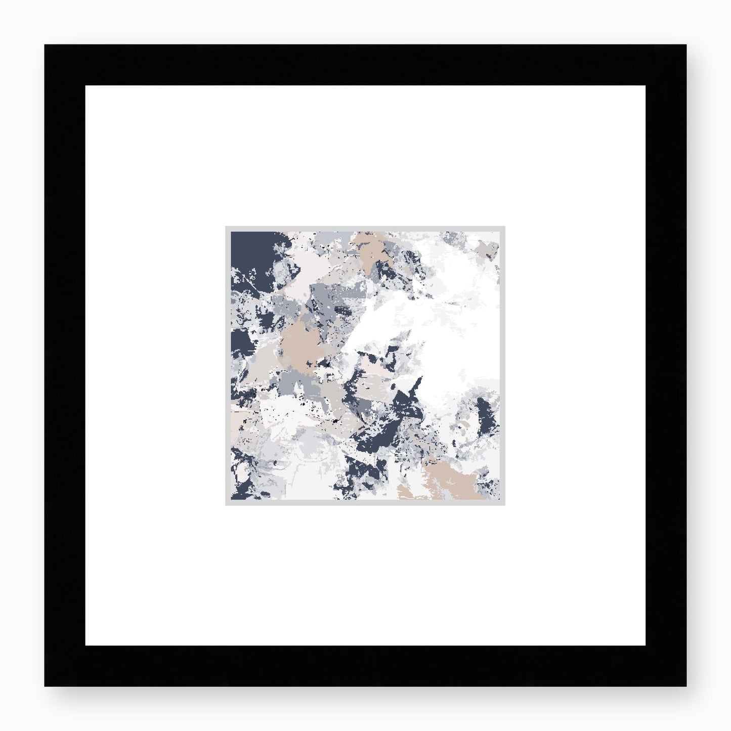 Framed Graphic Art Print, Faux Mat - 12x12 inches | FMS-1220-7695, Prints, Fine art, Black Frame,12 x 12 inches