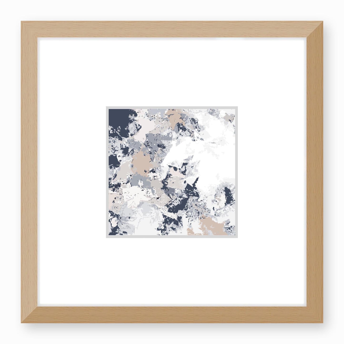 Framed Graphic Art Print, Faux Mat - 12x12 inches | FMS-1220-7695, Prints, Fine art, Natural Frame,12 x 12 inches