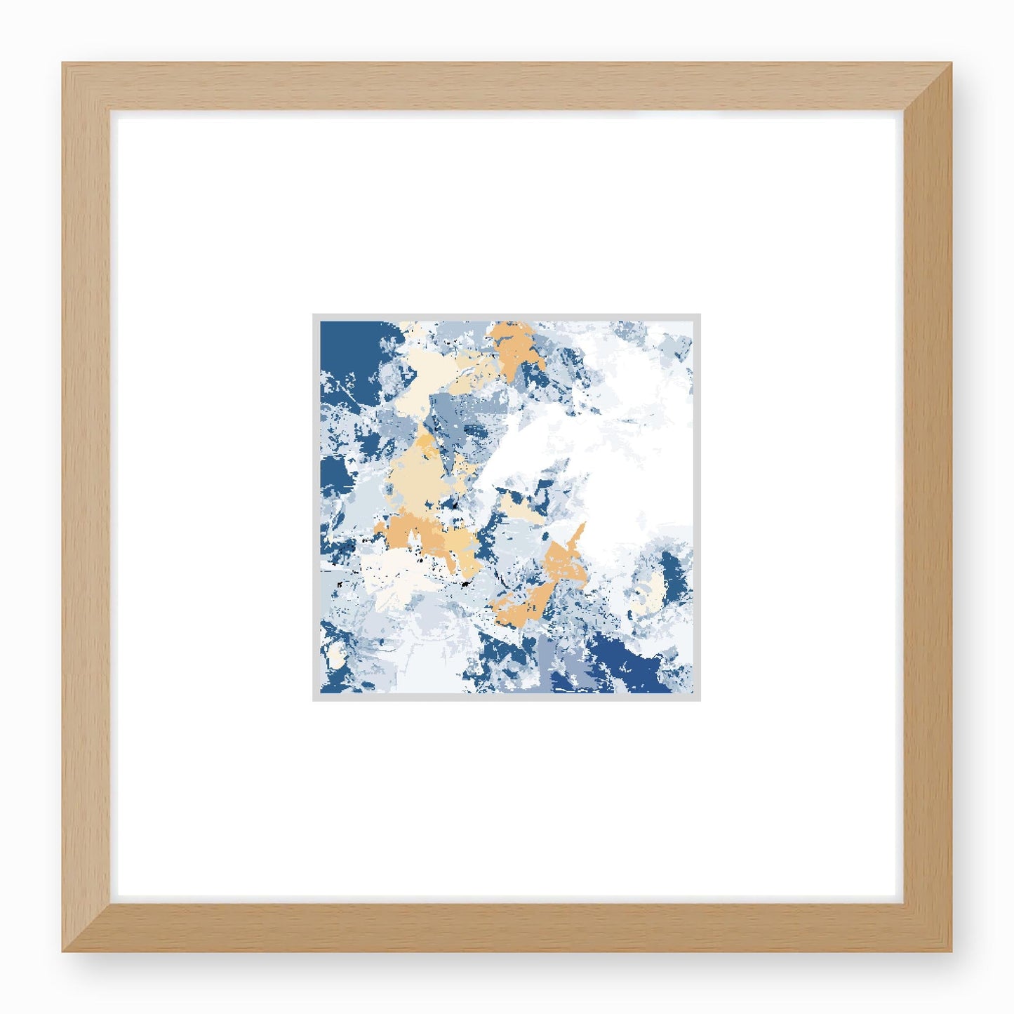 Framed Graphic Art Print, Faux Mat - 12x12 inches | FMS-1230-7695, Prints, Fine art, Natural Frame,12 x 12 inches