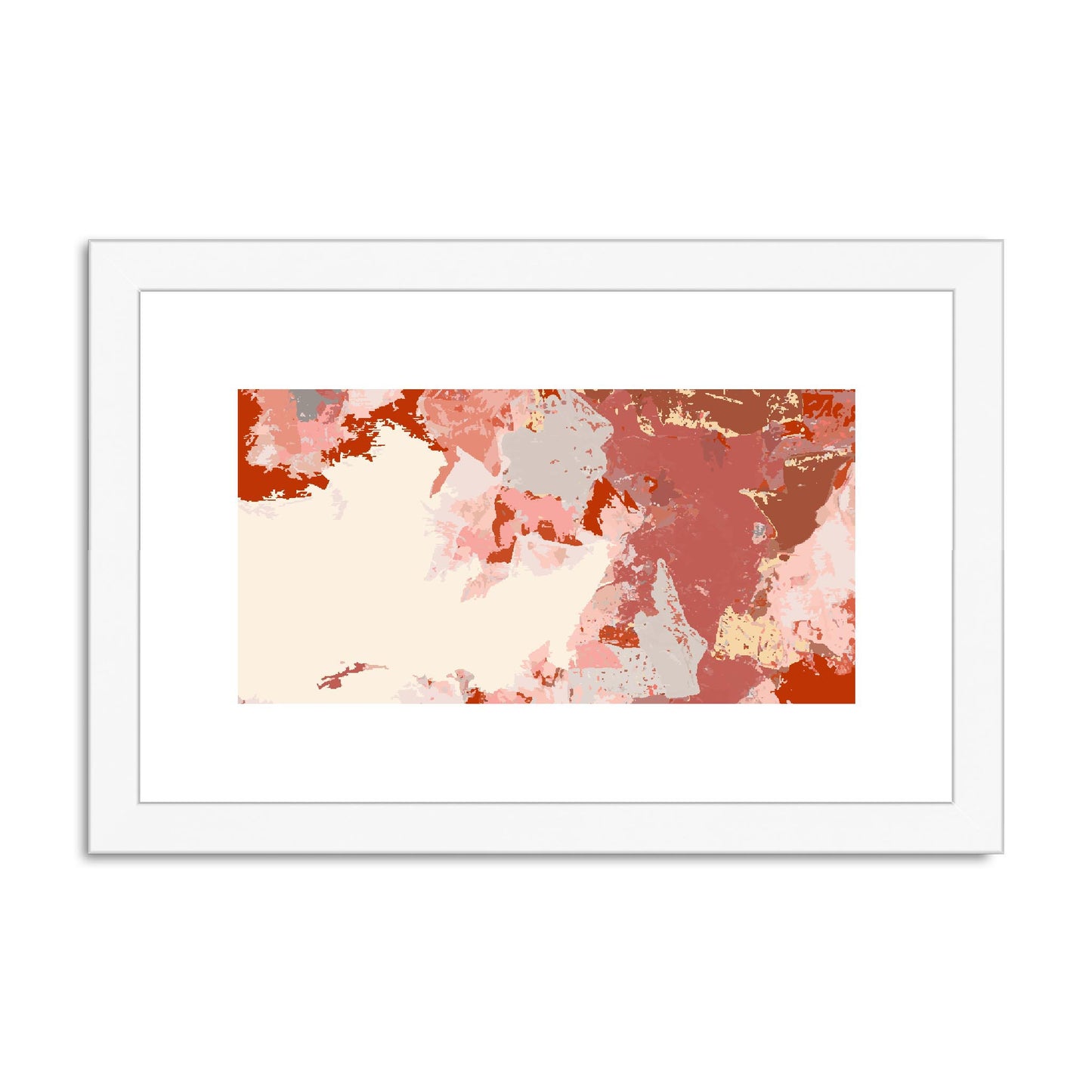 Framed Graphic Art Print, fph-1130-7692, 12"x8", White Frame