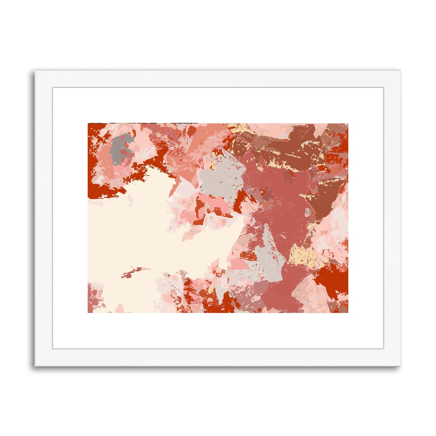 Framed Graphic Art Print, fph-1130-7692, 14"x11", White Frame