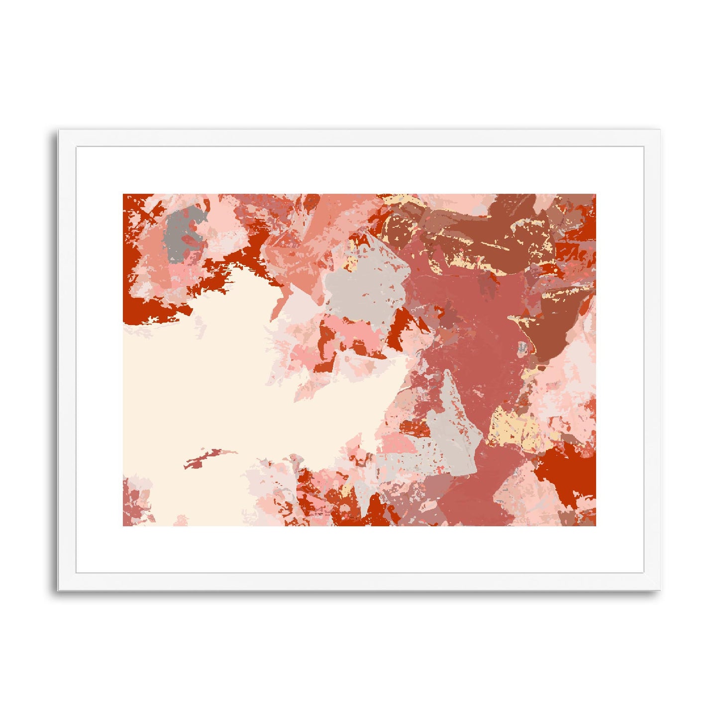 Framed Graphic Art Print, fph-1130-7692, 24"x18", White Frame
