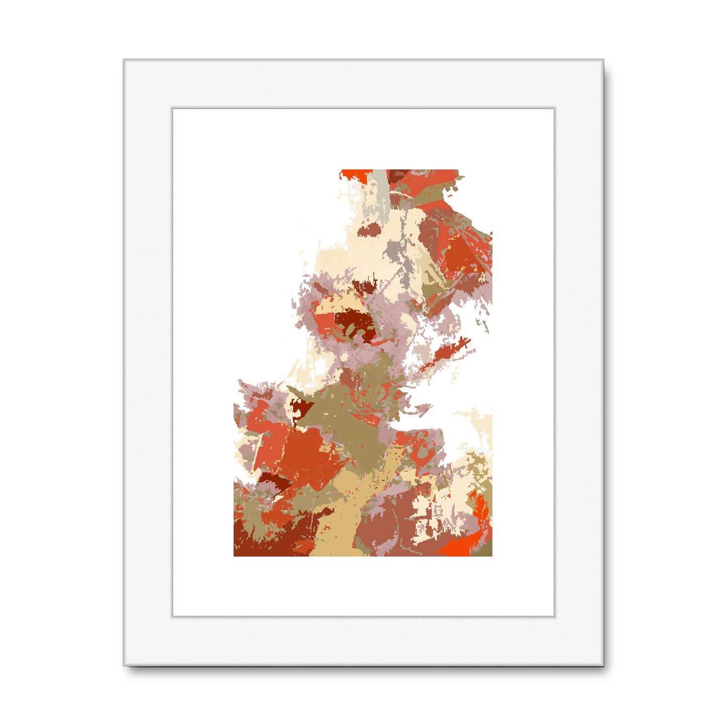 Framed Graphic Art Print, fpv-1130-7694, 6"x8", White Frame