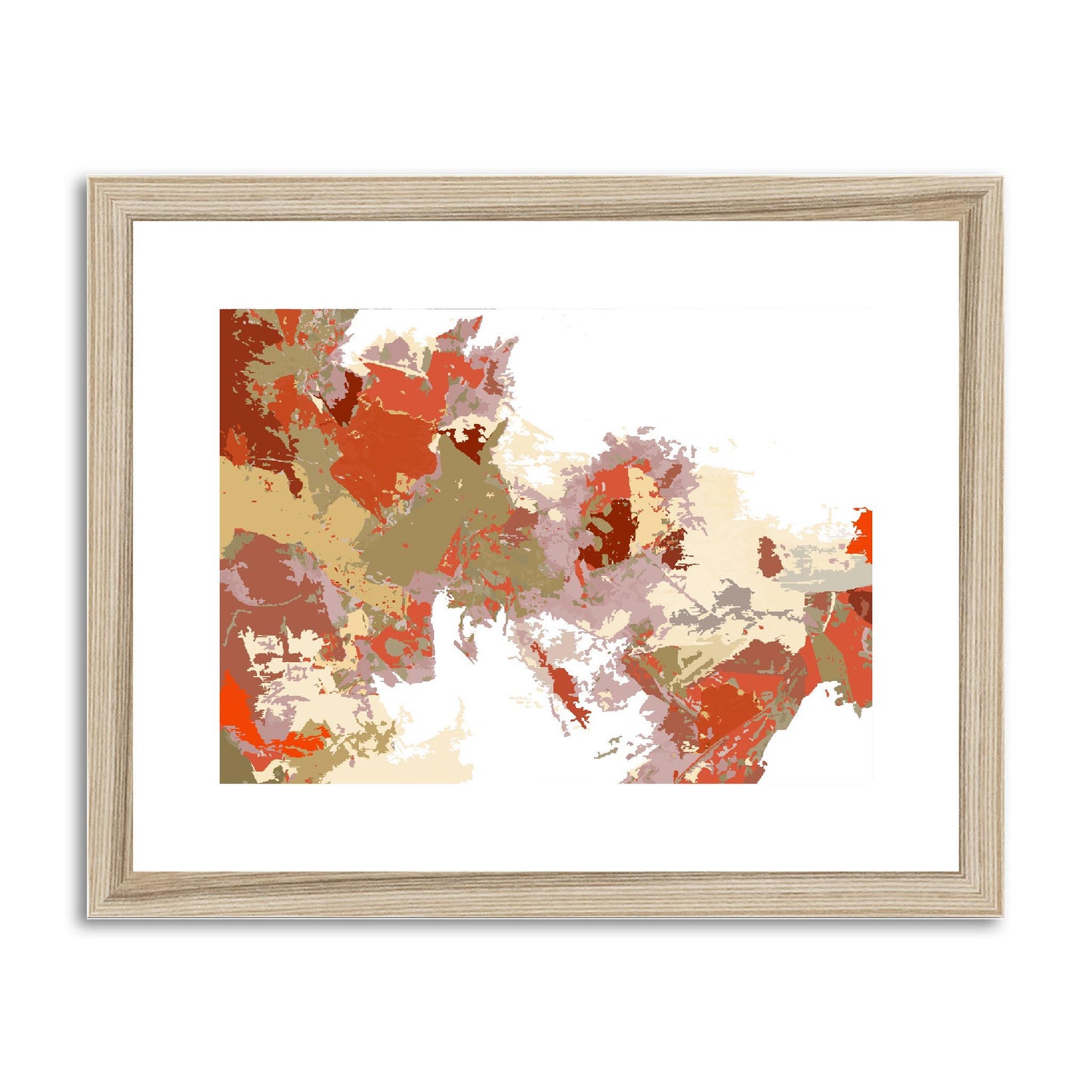 Framed Graphic Art Print, fph-1130-7694, 14"x11", Natural Frame