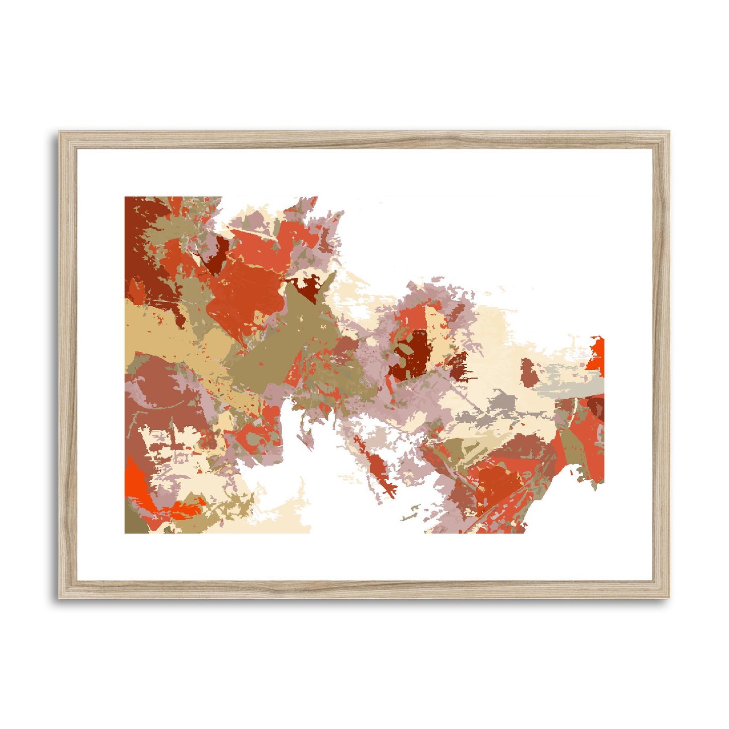 Framed Graphic Art Print, fph-1130-7694, 24"x18", Natural Frame