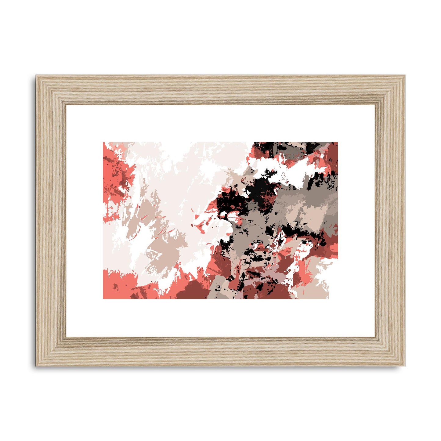 Framed Graphic Art Print, fph-1130-7696, 8"x6", Natural Frame
