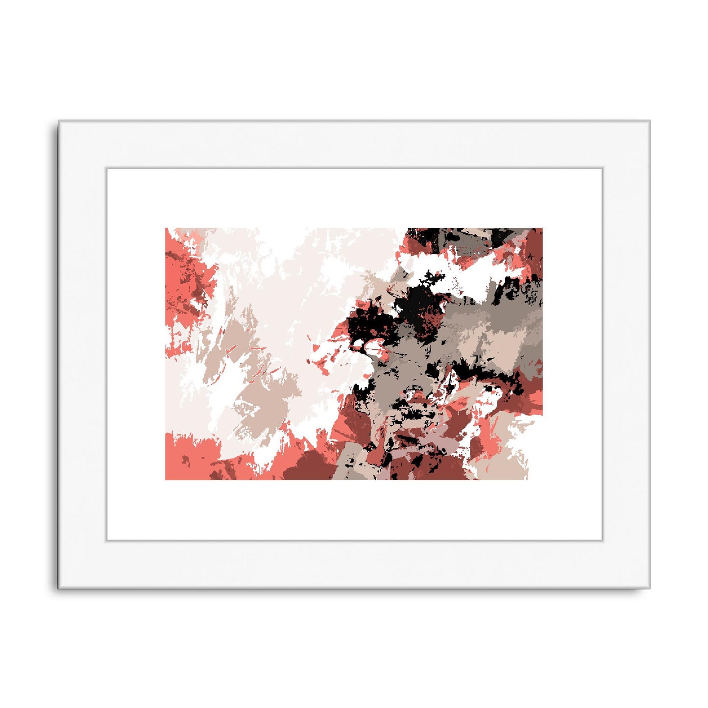 Framed Graphic Art Print, fph-1130-7696, 8"x6", White Frame